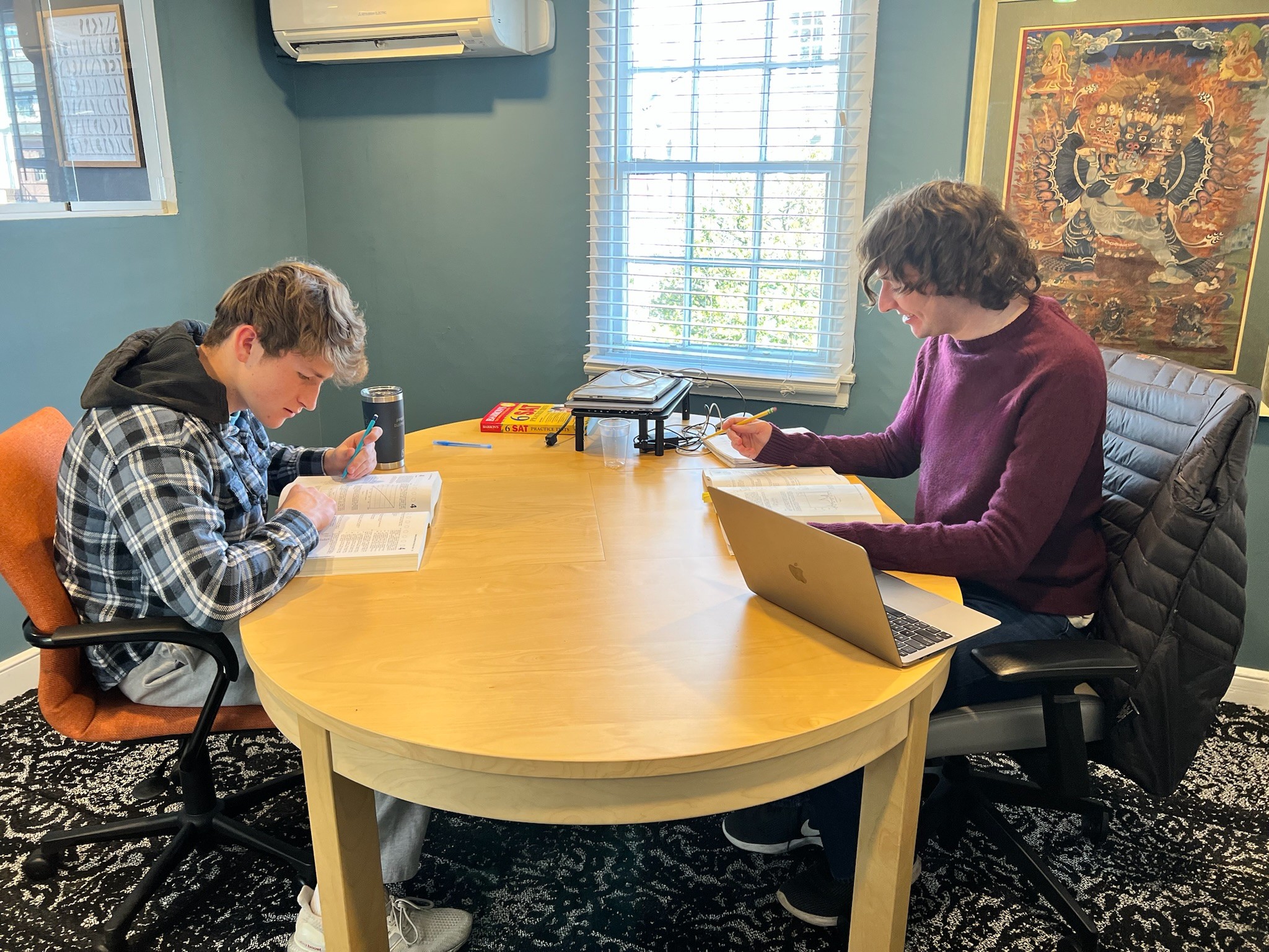 Foley Prep tutor prepping for a test with a student