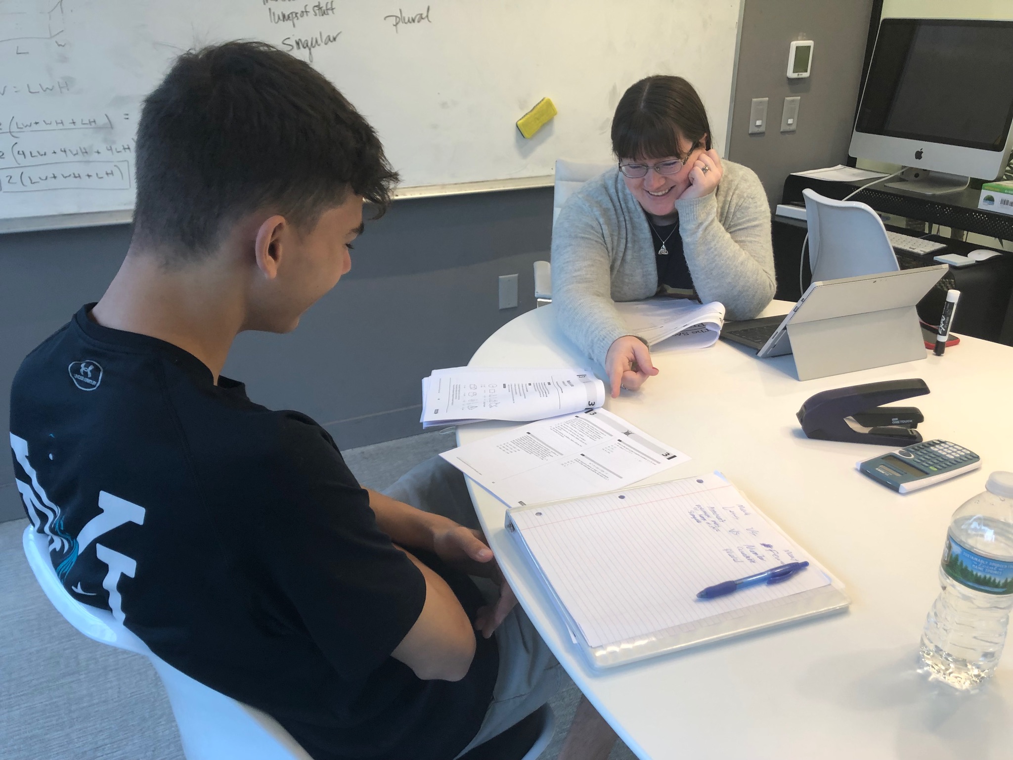 Student developing executive functioning skills